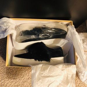 Michael Kors Slip on fur sneakers for a chic look